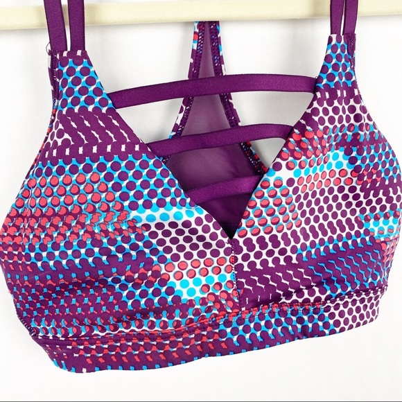 Victoria's Secret VSX Purple Strappy Sports Bra XS - Picture 2 of 4